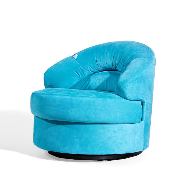 Directional Mid Century Swivel Lounge Chairs - Pair For Sale In Chicago - Image 6 of 12