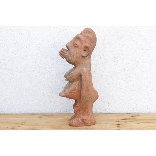 Early 20th Century Antique Terracotta Nok Female Fertility Figure For Sale - Image 5 of 8