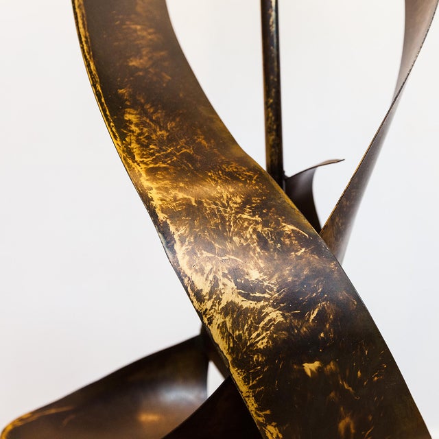 Metal Vintage Mid Century Ribbon Floor Lamp by Laurel Lamp Co. For Sale - Image 7 of 12