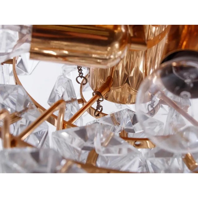 Flush Mount in Crystal and Gilt Brass from Kinkeldey, Germany, 1970s For Sale - Image 6 of 11