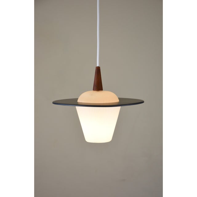 Mid-Century Modern Vintage Danish Pendant Lamp from Lyfa, 1950s For Sale - Image 3 of 9