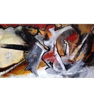 Suzanne Clune "Figures" Abstract Painting on Canvas
