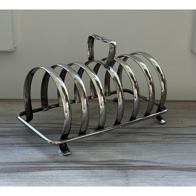 Mid-Century English Six Slice Toast Caddy For Sale - Image 4 of 8