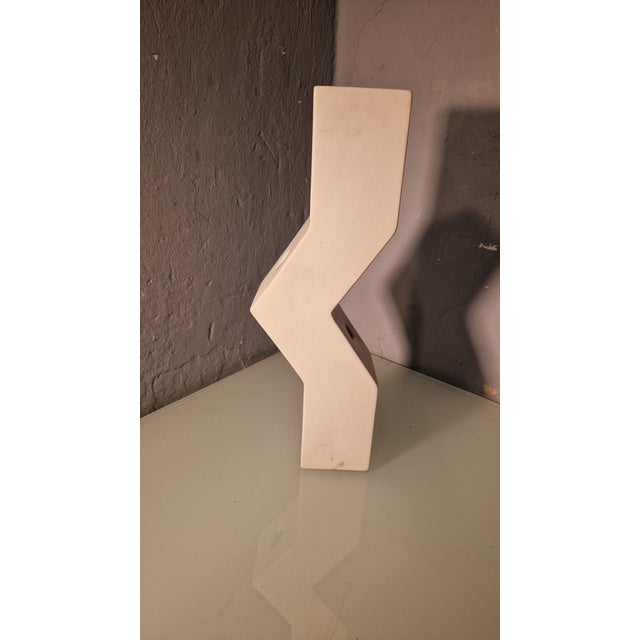 Modern White Enamelled Ceramic Monofiore Flower Vase by Antonio Facco for Cappellini, 1990s For Sale - Image 9 of 9