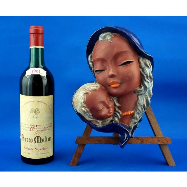 20th Century Art Deco Plaque of Madonna and Jesus in Terracotta by Kurt Goebel for Goldscheider, Austria For Sale - Image 9 of 18