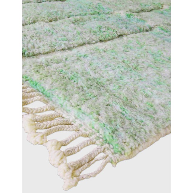 Contemporary Green Moroccan Contemporary Rug - 11.3 X 8.3 Ft For Sale - Image 3 of 9