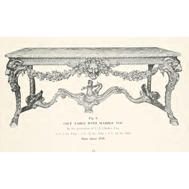 Important Late 19th C. English Neoclassical Giltwood Console Table W/ Marble Top For Sale - Image 11 of 11