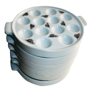1940s Cnp Tradition French Escargot Plates- Set of 6