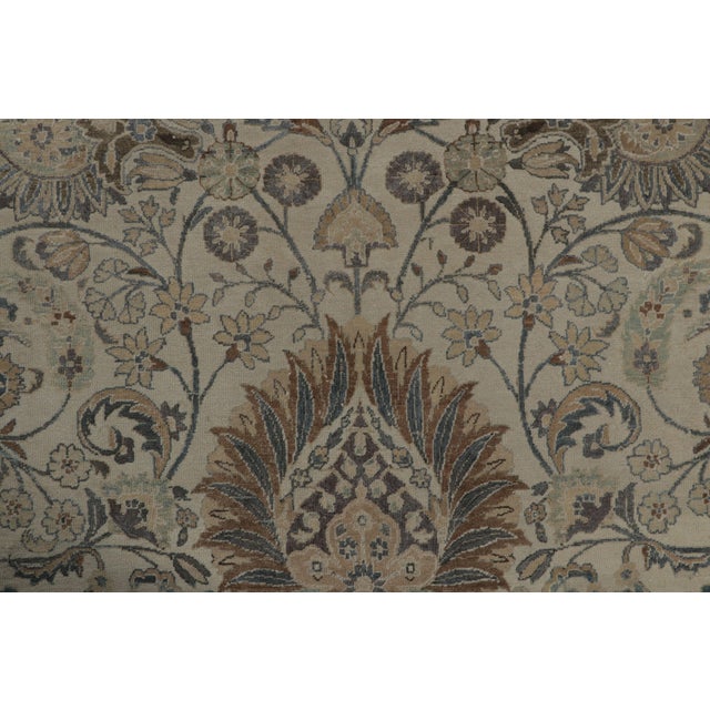 Traditional Oversized Distressed Persian Mashad Rug in Brown With Medallion - Rug & Kilim For Sale - Image 3 of 6