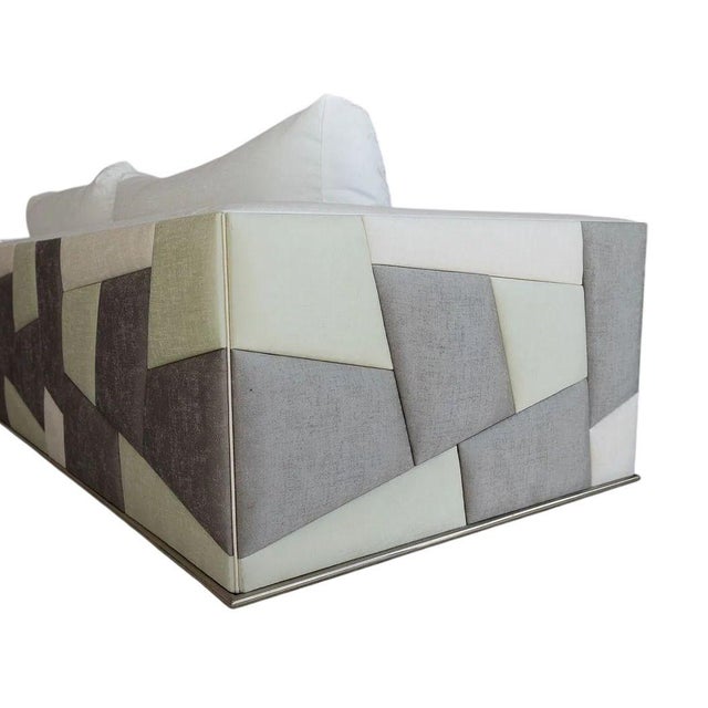 White Pair of Nathan Anthony “Haus” Custom Sofas. u.s.a. 21st Century For Sale - Image 8 of 11
