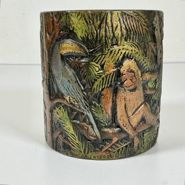 1980s Vintage Safari Jungle Coastal Boho Chic Planter For Sale - Image 6 of 11