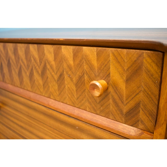 Brown Sideboard in Walnut by Gunther Hoffstead for Uniflex, 1960s For Sale - Image 8 of 12