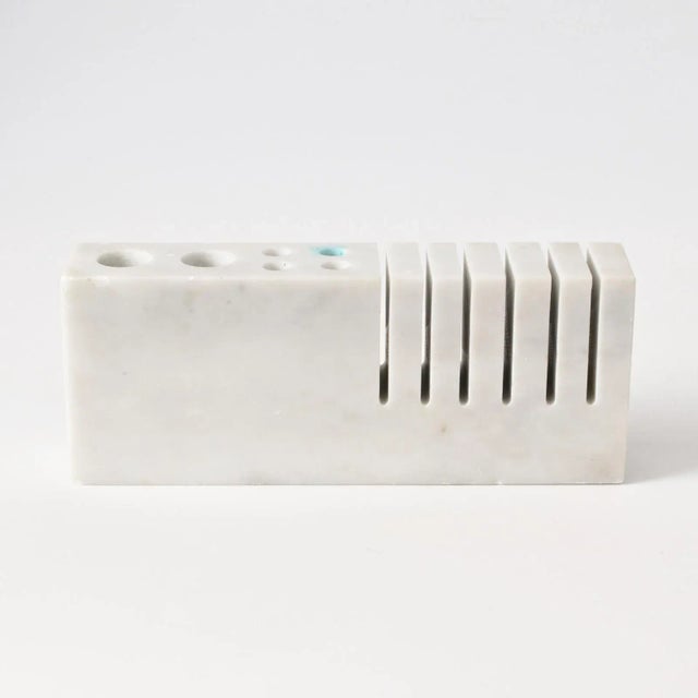 1970s Carrara Marble Pen Holder from Fratelli Mannelli, 1970s For Sale - Image 5 of 10