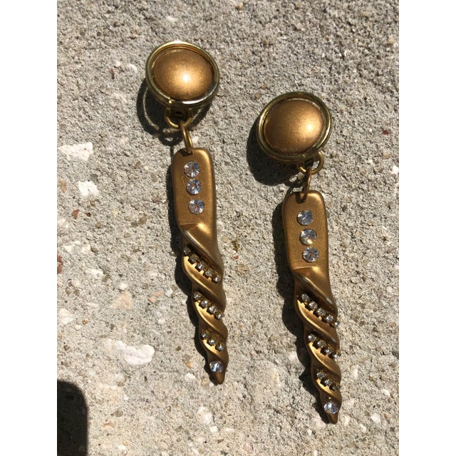 1980s French Art Deco Earrings - 2 Pieces For Sale - Image 4 of 4