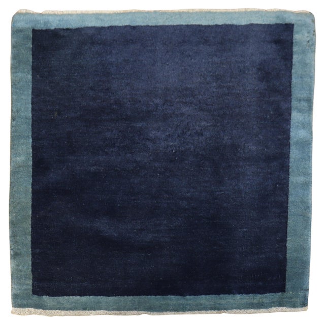 Blue Vintage Chinese Minimalist Rug For Sale - Image 15 of 18