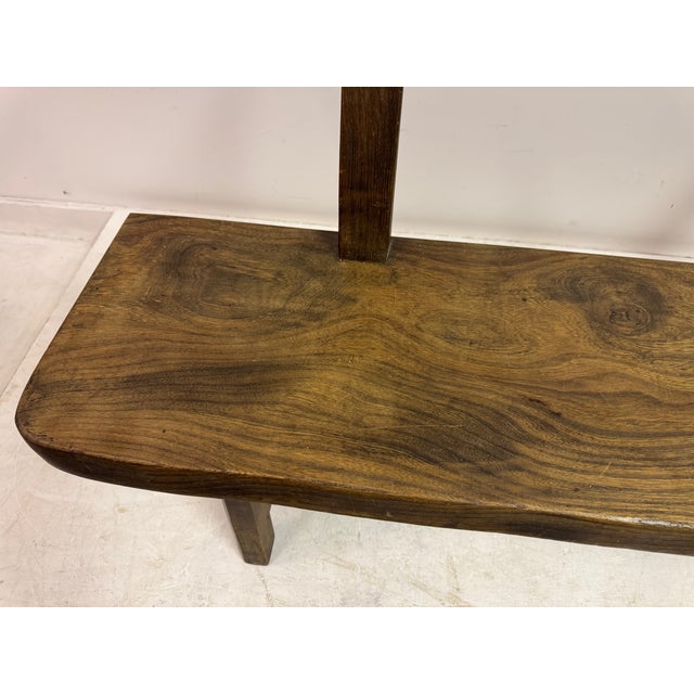 Mid-Century Sculptural Elm Bench, 1960s For Sale - Image 17 of 18