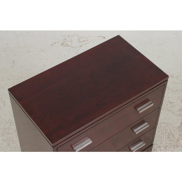 Brown Stickley Metropolitan Cherry 3 Drawer Dresser Bachelor Chest For Sale - Image 8 of 16