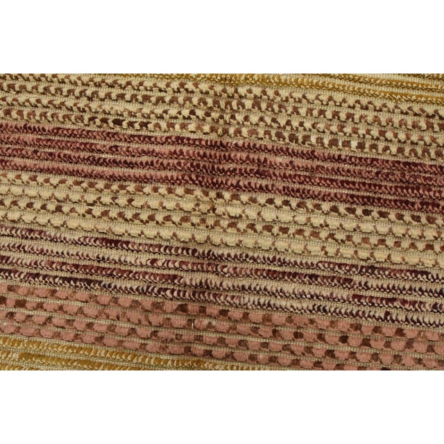 Beige Gabbeh Rug 7’10” X 9’11” Multicolor Wool Striped Hand-Knotted Carpet For Sale - Image 8 of 15