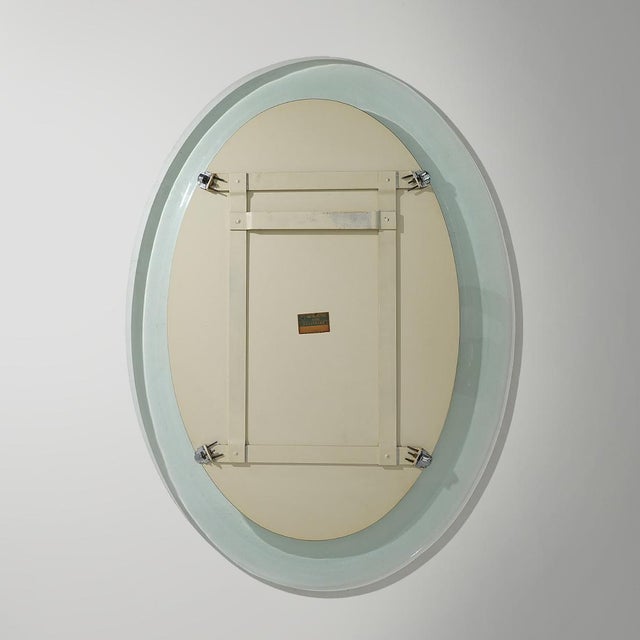 Wall Mirror with Curved Glass Frame by Metalvetro, 1970s For Sale - Image 9 of 12