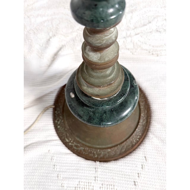 Frederick Cooper Frederick Cooper Brass and Green Marble Floor Lamp For Sale - Image 4 of 15