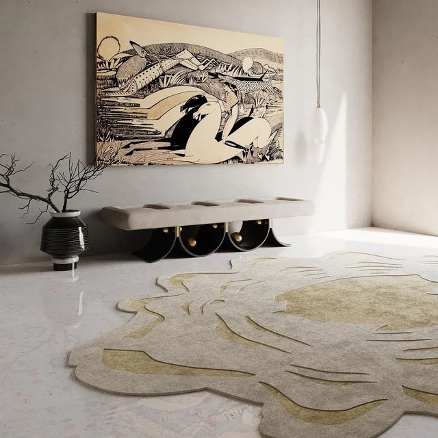 Contemporary Tapis Shaped #44 Modern Eclectic Rug by TAPIS Studio, 2010s For Sale - Image 3 of 4