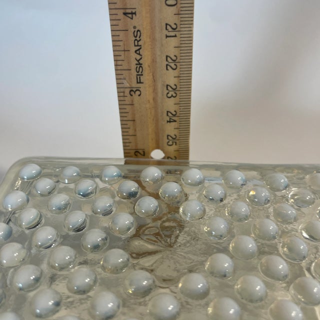 Glass Fenton Moonstone Opelescent Hobanail Glass Cigarette Trinket Box For Sale - Image 7 of 8