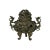 Vintage Bronze Color Metal Dragons Tri Legs Ding Incense Burner Art For Sale In San Francisco - Image 6 of 14