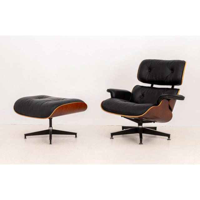 Mid-Century Modern Eames for Herman Miller Lounge Chair and Ottoman For Sale - Image 3 of 14