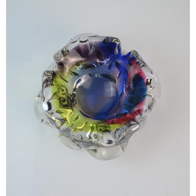 Murano Sommerso Art Glass Ashtray, Italy, 1960s For Sale - Image 10 of 13