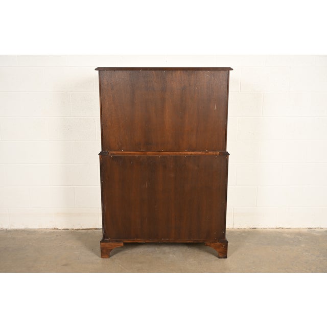 Harden Furniture Georgian Solid Cherry Wood Highboy Dresser For Sale - Image 10 of 11