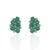 Vintage Inspired Emerald & Diamond Cluster Stud Earrings in 925 Silver, a Pair For Sale - Image 11 of 14