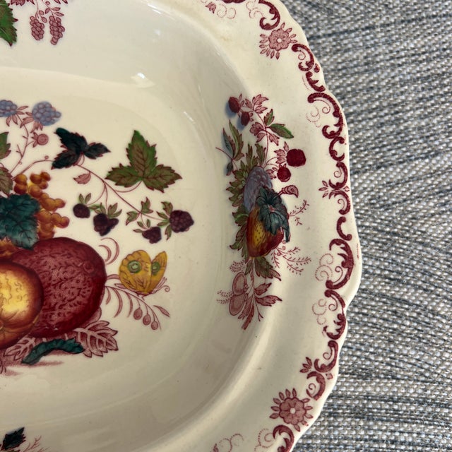 English Antique English Masons Antique Fruit Basket Serving Bowl For Sale - Image 3 of 5