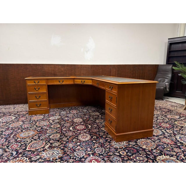 English Chesterfield Corner Desk For Sale - Image 4 of 18