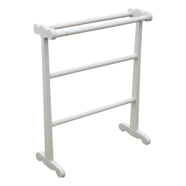 Antique Painted Towel Rail Stand, 1920s For Sale
