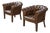Vintage Leather Club Chairs, 1990s, Set of 2 For Sale