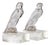René Lalique Falcon Car Mascot Clear Glass Mounted Bookends - Pair For Sale
