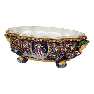 Earthenware Planter from Gien, 1970s For Sale