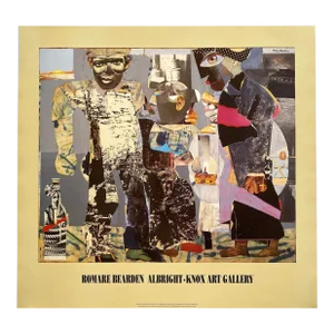 Romare Bearden Vintage 1991 Lithograph Print Museum Poster " Return of the Prodigal Son " 1967