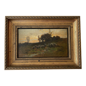 Antique 19th Century Landscape Oil Painting Carl Weber