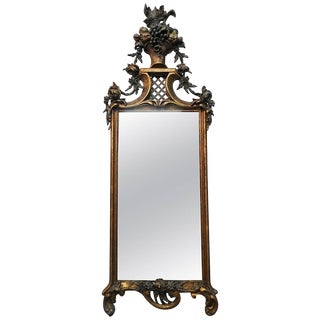 19th Century French Flower Basket Mirror For Sale