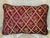Textile Late 20th Century Burgundy Floral Trellis Tapestry Lumbar Pillow With Rope Trim For Sale - Image 7 of 7