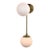 Duo Modern Contemporary Wall Sconce - Brushed Brass, Plug-In For Sale