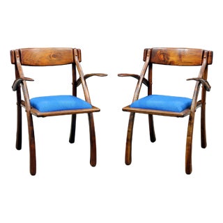 Rare Pair of Wishbone Chairs by Arthur Espenet Carpenter For Sale