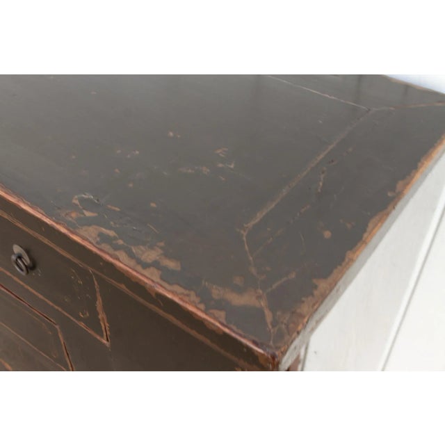 19th Century Antique Painted Black Mongolian Dresser For Sale - Image 5 of 10