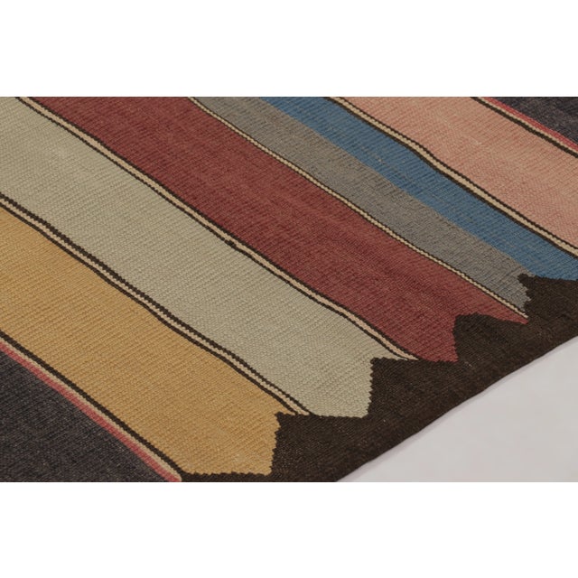 2020s Rug & Kilim's Contemporary Rez Kilim With Multicolor Striped Design For Sale - Image 5 of 9
