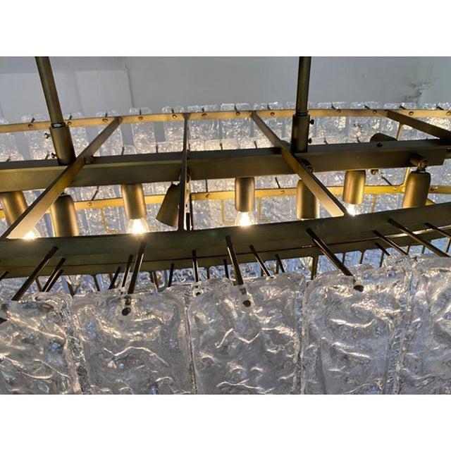 Contemporary Oval Hammered Strip Listelli Chandelier by Simoeng For Sale - Image 3 of 13