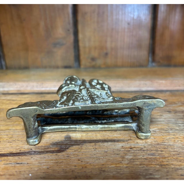 Mid 20th Century Vintage English Brass Letter Rack - Welsh Jenny Jones For Sale - Image 5 of 6