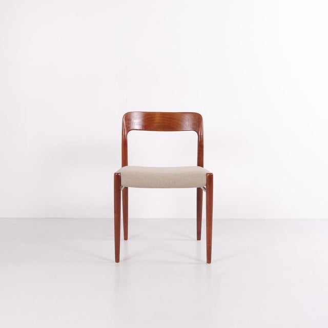 Model 75 Dining Chairs in Teak by N.O. Møller, 1960s, Set of 6 For Sale - Image 3 of 12