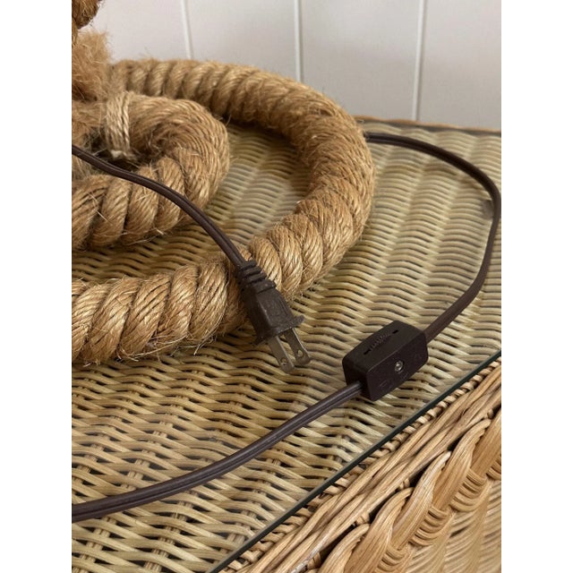 French Mid-Century Rope Table Lamps, Pair For Sale - Image 18 of 18