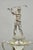Art Deco Vintage 1970s Art Deco Silver Metal Marble & Wood Figural Golf Trophy Award Cup For Sale - Image 3 of 17